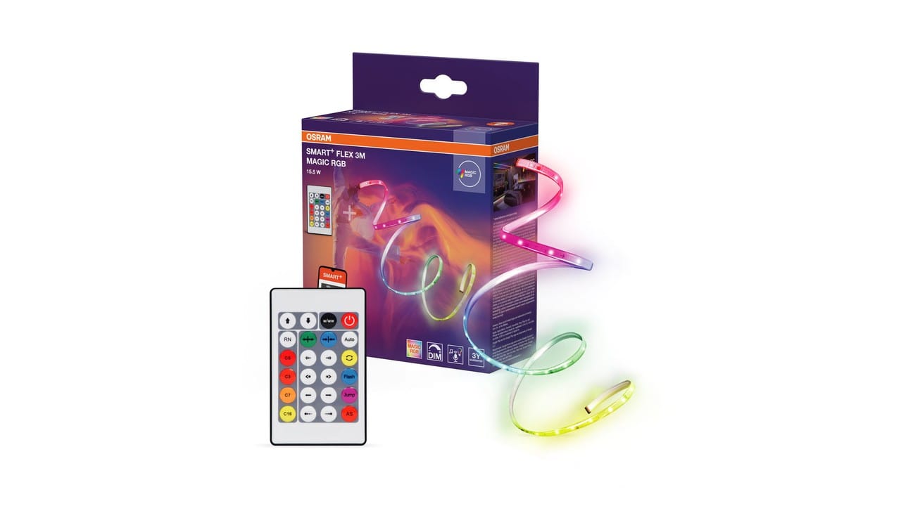 Osram Smart+ Flex RGBW Strip (2025) im Test: Farbenfrohe Lichtakzente mit kleinen Abstrichen