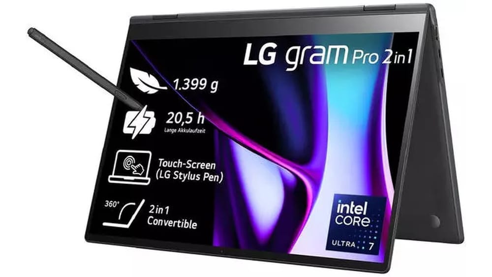 Test: LG Gram 360 (2025) – Ultraleichtes Convertible mit Ausdauer